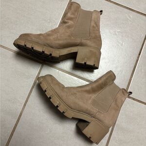 Tan Suede Women's Ankle Boots